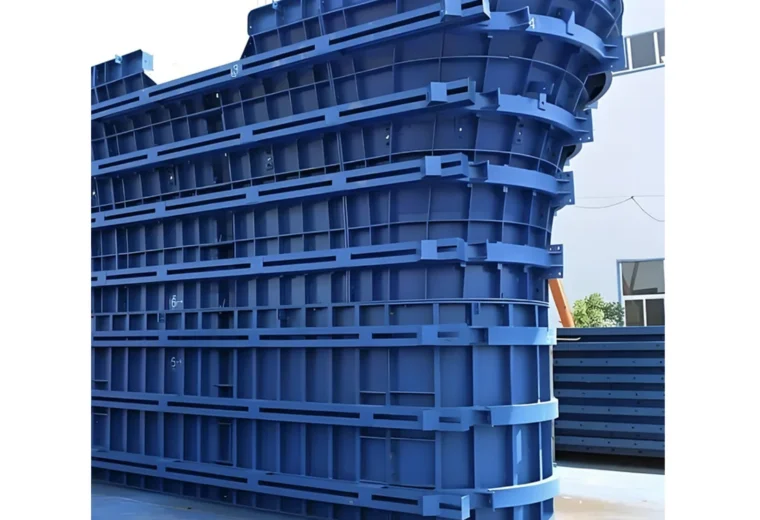 蓝色异形桥墩钢模板